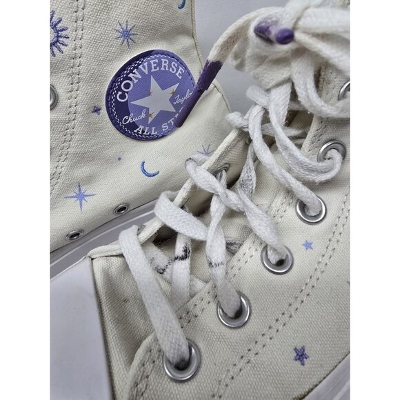 Converse Chuck Taylor All Star Lift Timeless White Embroidery High Platform Sz 7 - Picture 2 of 16
